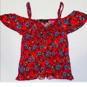 Floral Print Off The Shoulder Top